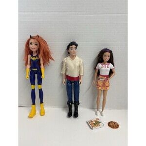 3 Piece Doll Lot Batgirl, Eric Little Mermaid & Skipper Pizzeria Waitress